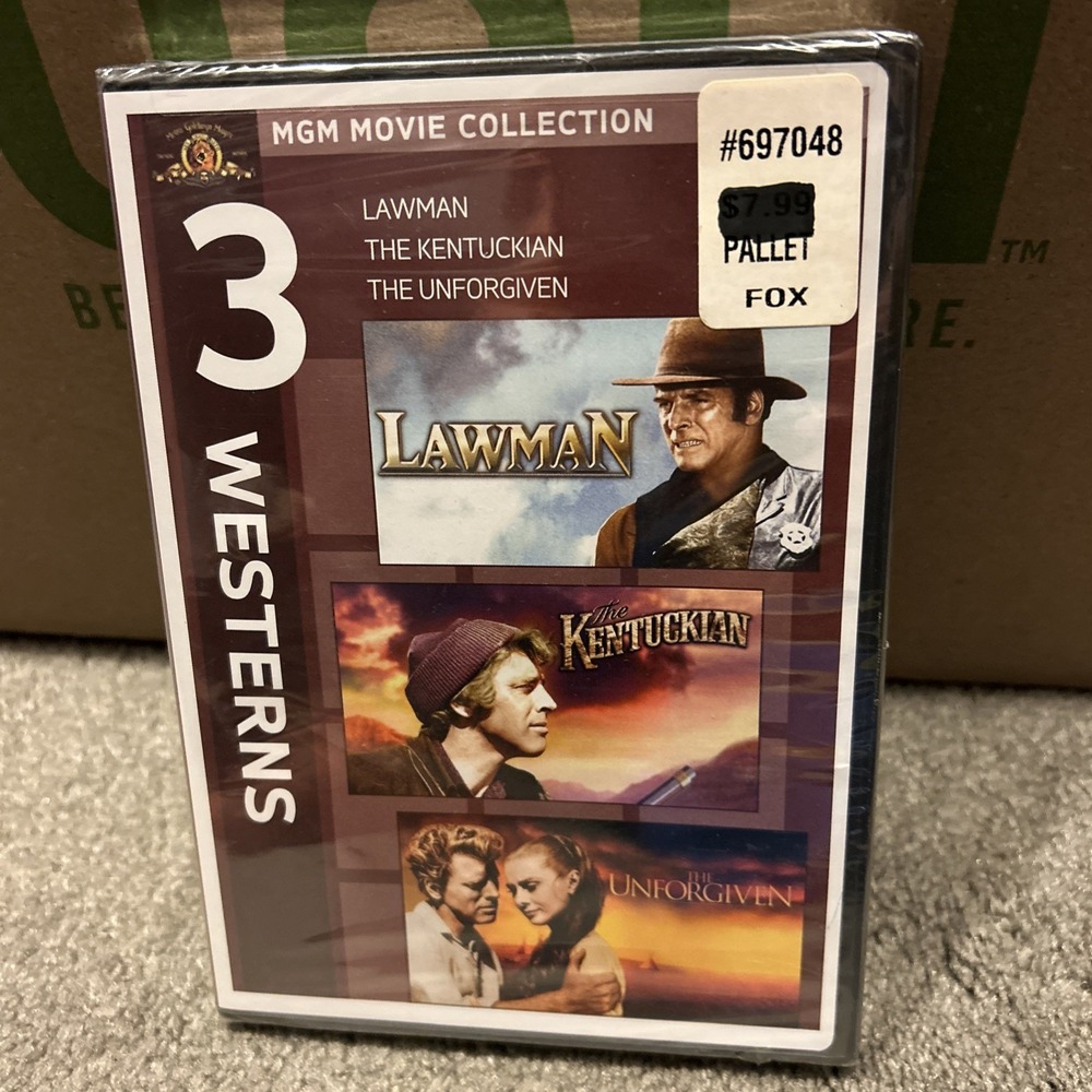 Western Classics 3 Movie collection LawMan, Kentuckian, and Unforgiven DVD 1960